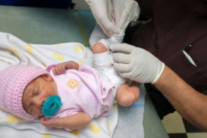 newborn who has been diagnosed with brachial plexus injury