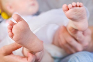 Gentle baby feet baby newborn child